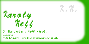 karoly neff business card
